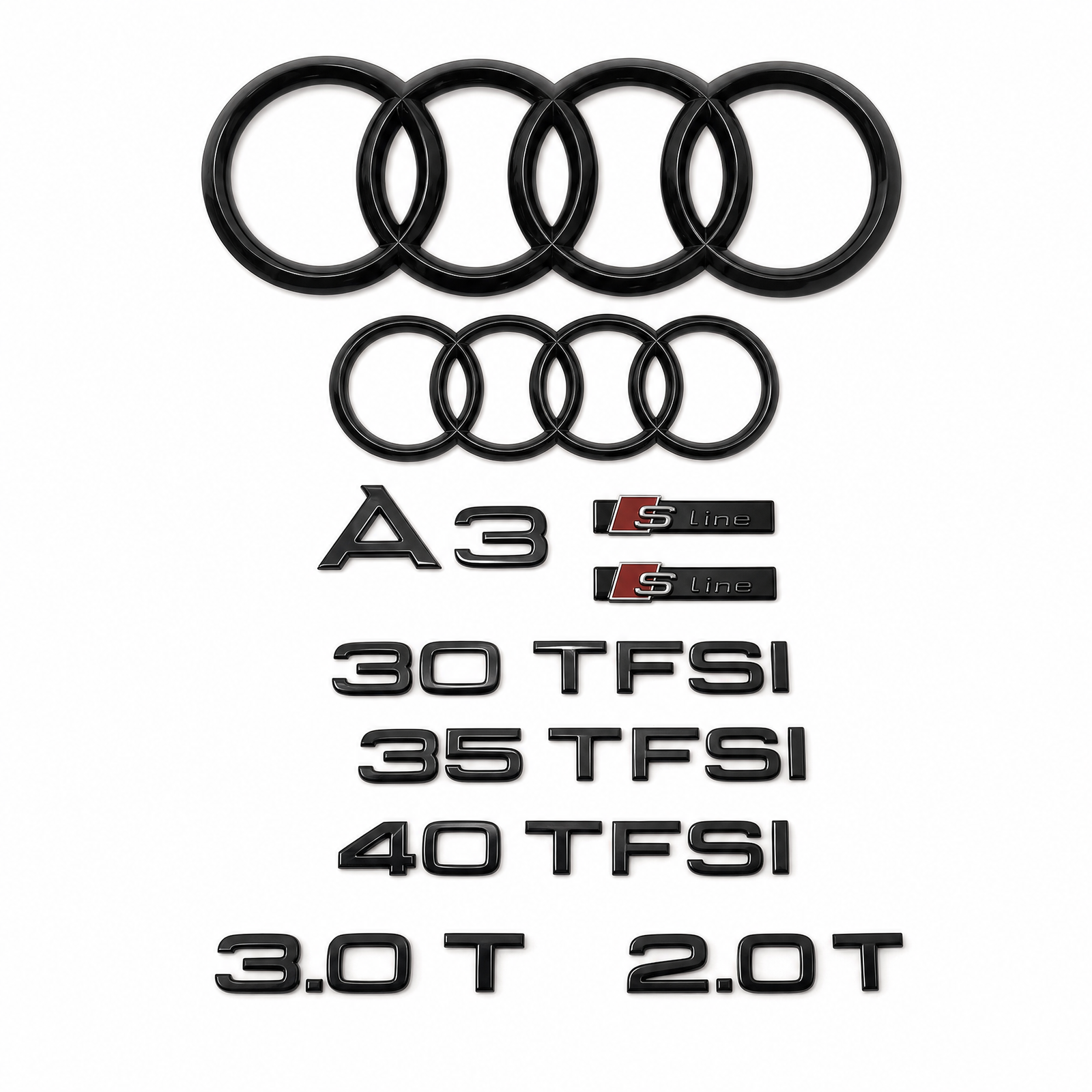 Black Badges Audi A3/S3/RS3 All Generations (2008-Present)