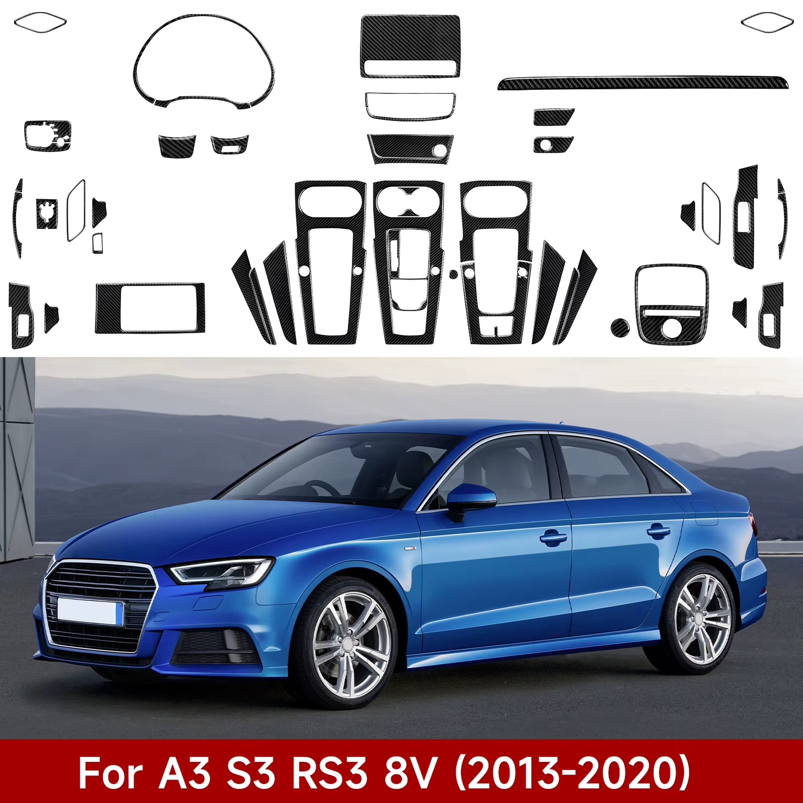 Carbon-Fiber Interior Trim A3/S3/RS3 All Generations (2008-Present)