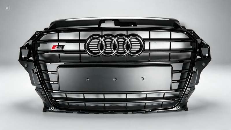 Satin Black Front Grille Audi A3/S3 All Generations (2008-Present)